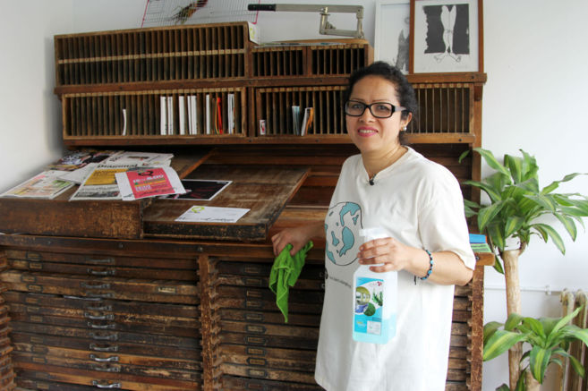 Rosa Peafiel en la sede de La Quinta del Sordo, donde limpia los...