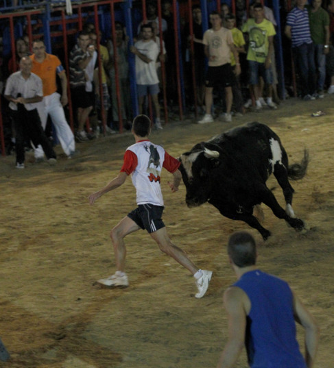 Festejo de 'bous al carrer' con el 'toro ratn'.
