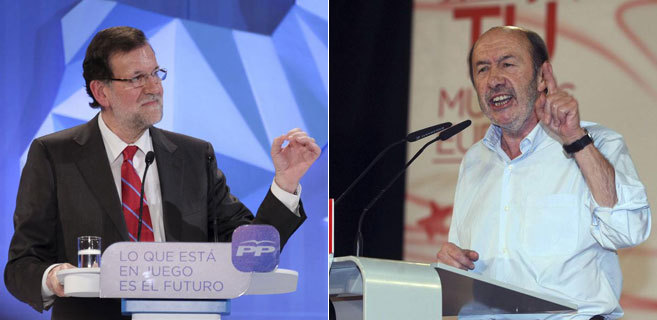 Mariano Rajoy y Alfredo Prez Rubalcaba