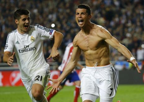 Ronaldo celebra el gol que cerró el marcador.