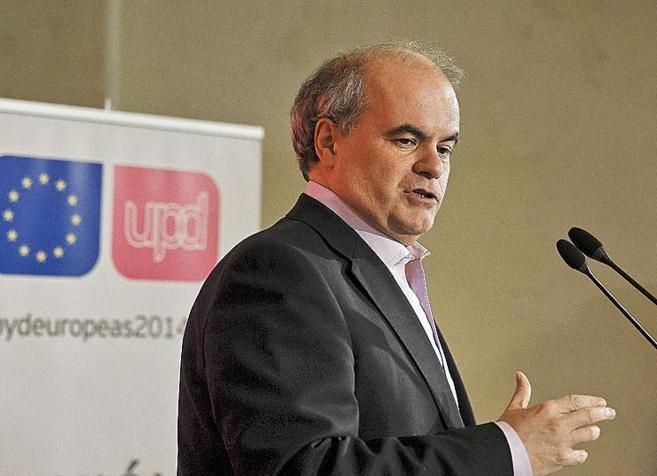 El dirigente de UPyD, Carlos Martínez Gorriarán, anoche.
