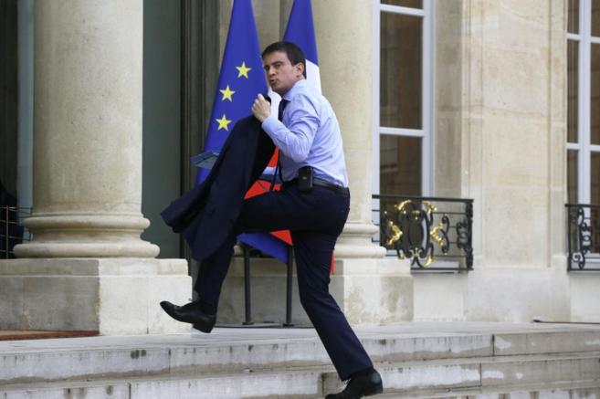 El primer ministro francs, Manuel Valls, llega al Palacio del...