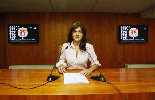 La portavoz del equipo de Gobierno en Alicante (PP), Marta Garca...