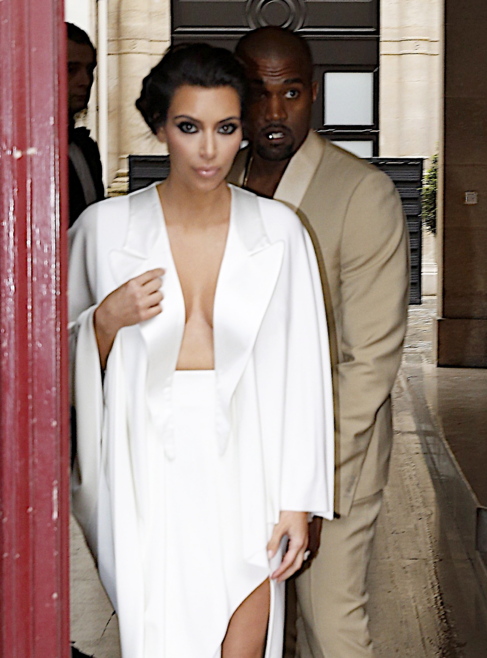 Kim Kardashian y Kanye West, el pasado viernes.