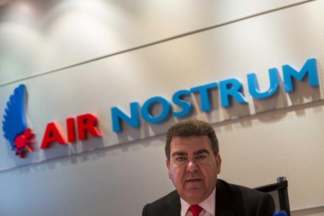 Carlos Bertomeu, en la sede de Air Nostrum este martes.