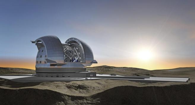 Reconstrucción artística del Telescopio Europeo Extremadamente...