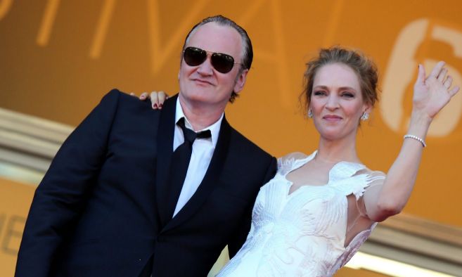 Quentin Tarantino y Uma Thurman, en el ltimo Festival de Cannes.