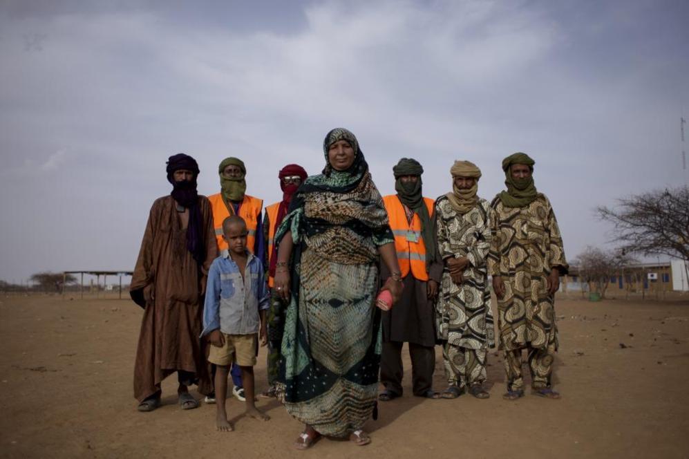 Fatimata Wallet Haibaya, lder tuareg en el campo de Deni (Burkina...