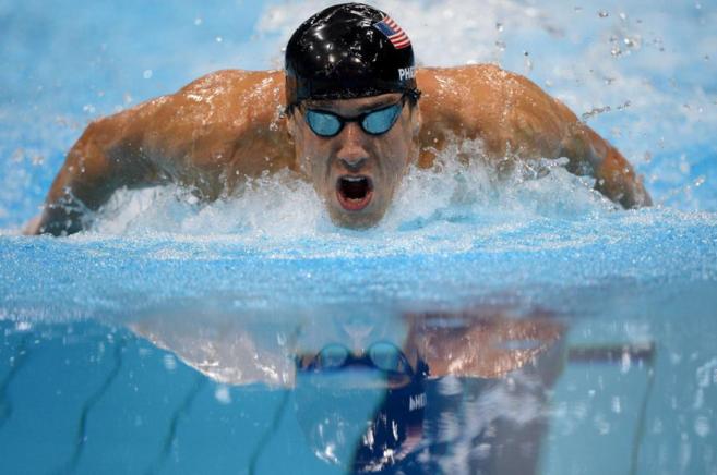 Michael Phelps, durante una de las pruebas de Londres 2012.
