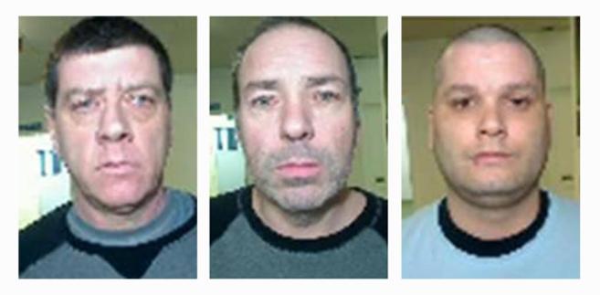 Fotografas de los tres prisioneros fugados del Centro de Detencin...