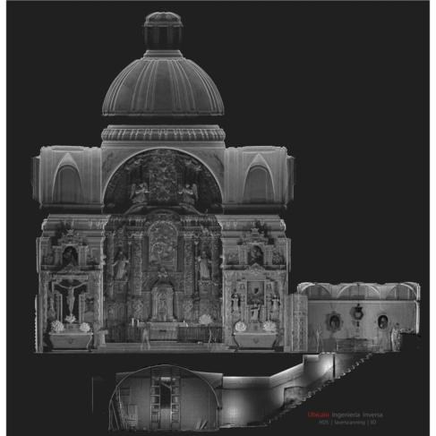 Modelado en 3D de la cripta bajo el crucero de la iglesia de las...