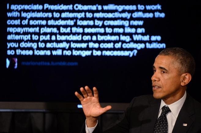 El presidente estadounidense, Barack Obama, responde preguntas en vivo...