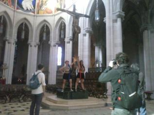 Imagen de la protesta de Femen en la Almudena.