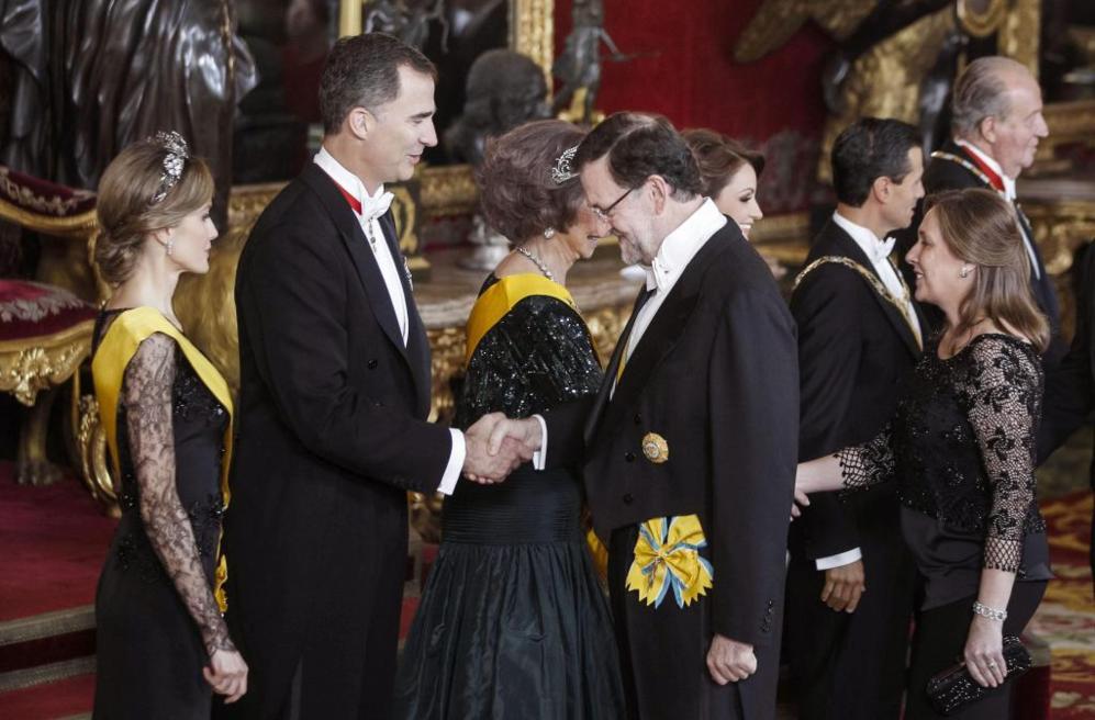 09/06/2014. Con el presidente del Gobierno, Mariano Rajoy,  en la cena...