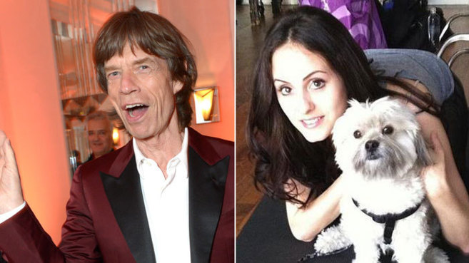 Mick Jagger (izquierda) y su nueva conquista, la bailarina Melanie...