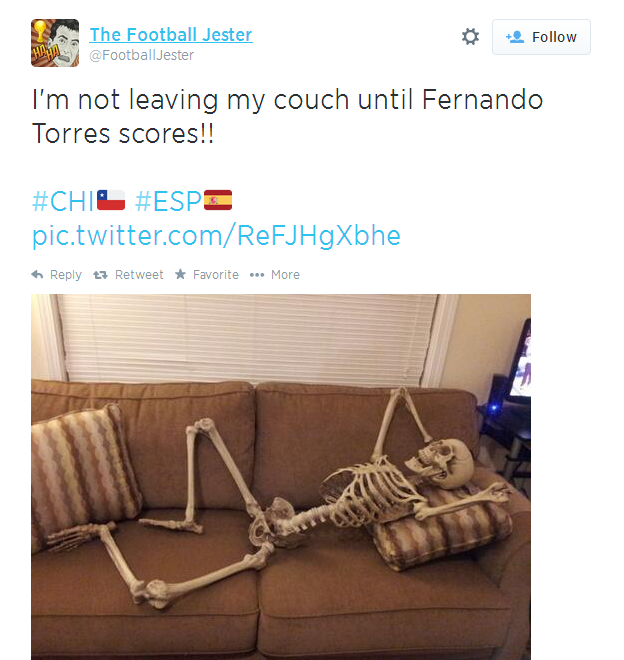 "No me levantar del sof hasta que marque Fernando Torres". El...