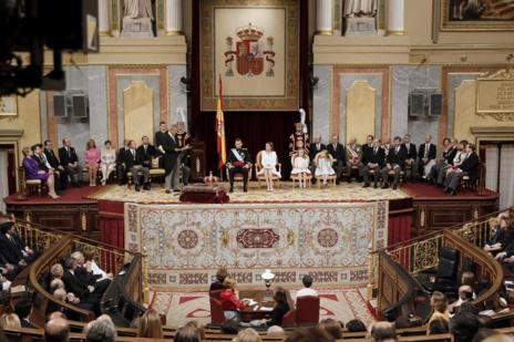 Ceremonia de proclamación de Felipe VI en el Congreso.