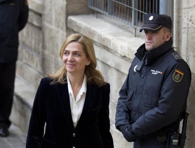 La Infanta Cristina acude a declarar a los juzgados de Mallorca,...
