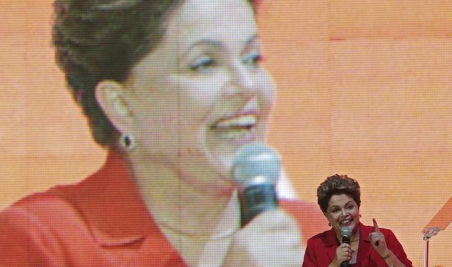 La presidenta de Brasil, durante una intervencin pblica.