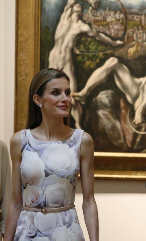 La Reina Letizia, en la exposición de El Greco, en el Prado.