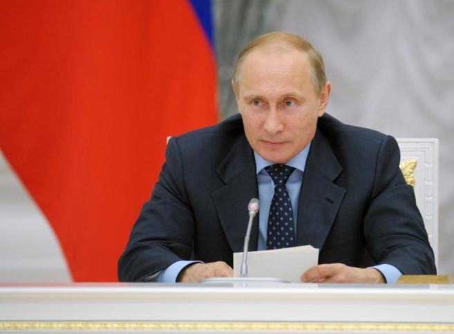 El presidente ruso, Vladimir Putin, durante un acto en el Kremlin, en...