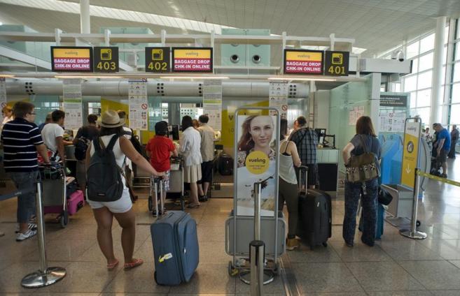Area de facturacin de Vueling en el Aeropuerto de Barcelona