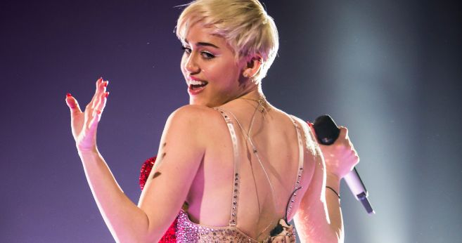 Miley Cyrus, en uno de sus conciertos.