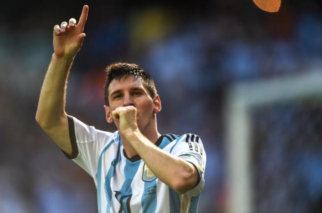 Messi celebra su gol ante la Repblica Islmica de Irn.