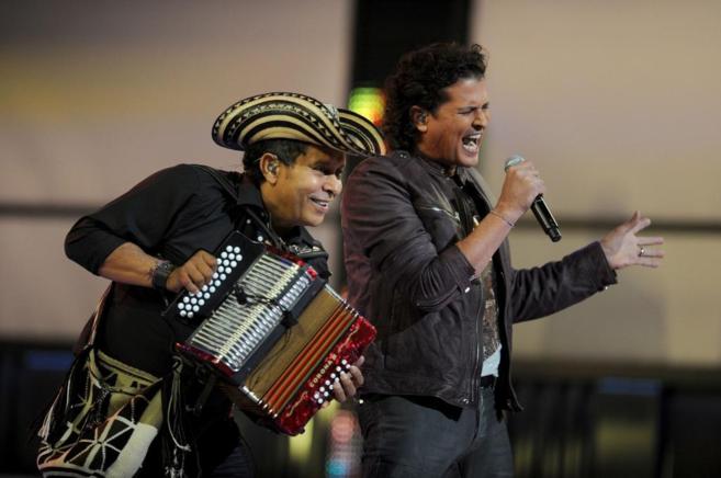 El cantante Carlos Vives durante su actuacin en los 14 Premios...
