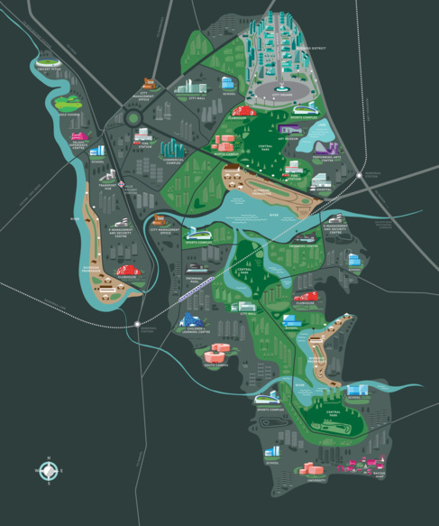 Mapa de la ciudad de Palava de su pgina web