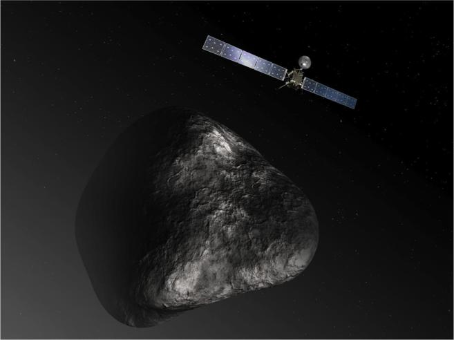 Impresin artsitica del cometa 67P/Churiumov-Guerasimenko