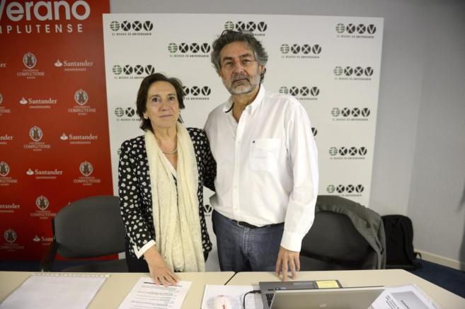 Los periodistas Victoria Prego y Antonio Rubio.