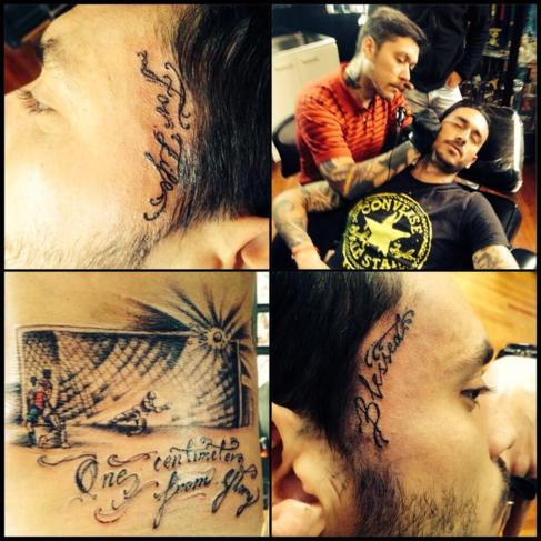 Foto del tatuaje que se ha hecho Mauricio Pinilla.