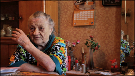 La anciana que vive en un 'kommunalka' desde 1957.