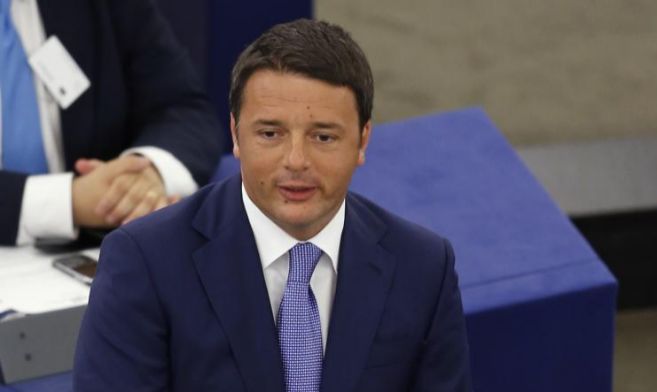 Matteo Renzi en una sesión del Parlamento Europeo.