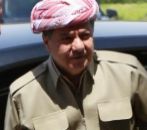 El presidente del Kurdistn iraqu, Masud Barzani, llega al...