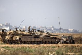 Soldados israeles, en la Franja de Gaza.