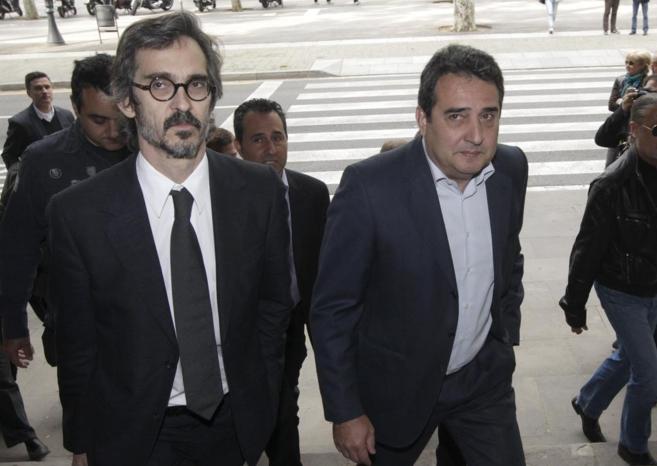 El alcalde de Sabadell, Manuel Bustos y Francisco Bustos en la...