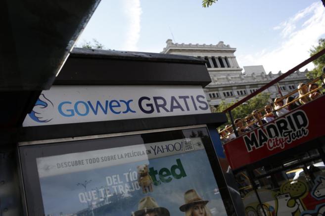 Publicidad de las redes inalámbricas de Gowex en Madrid.