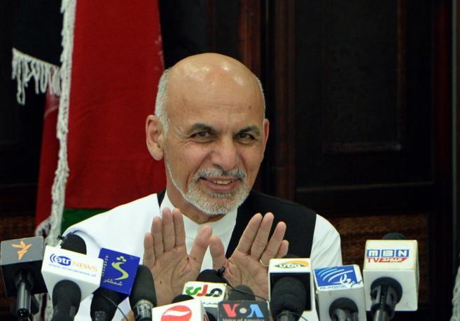 Ashraf Ghani, durante una rueda de prensa en Kabul.