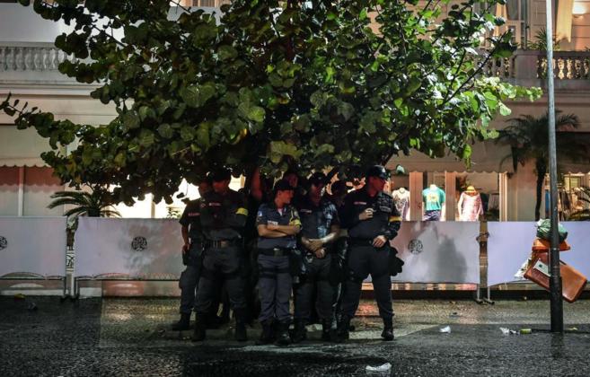 Policas en Ro de Janeiro tras el partido