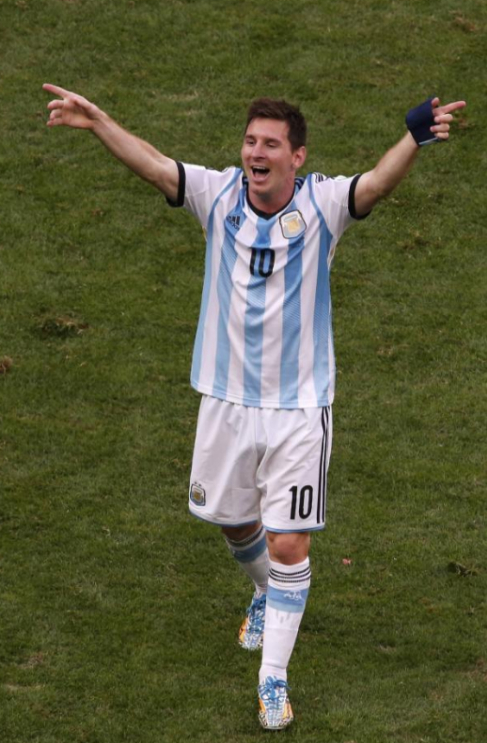 Messi celebrando el pase a semifinales.