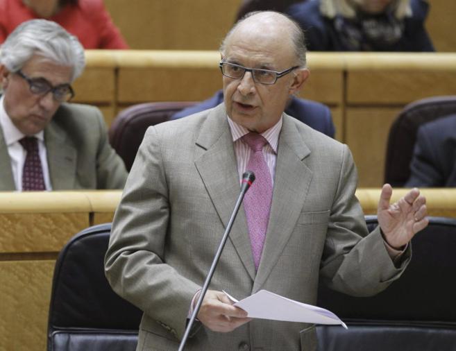 Cristobal Montoro en la sesin de control al Gobierno en el Pleno del...