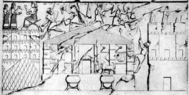 Copia del siglo XIX del relieve asirio de Sargn II en el que se...