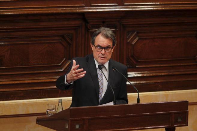 El President de la Generalitat, Artur Mas en la sesin de control.