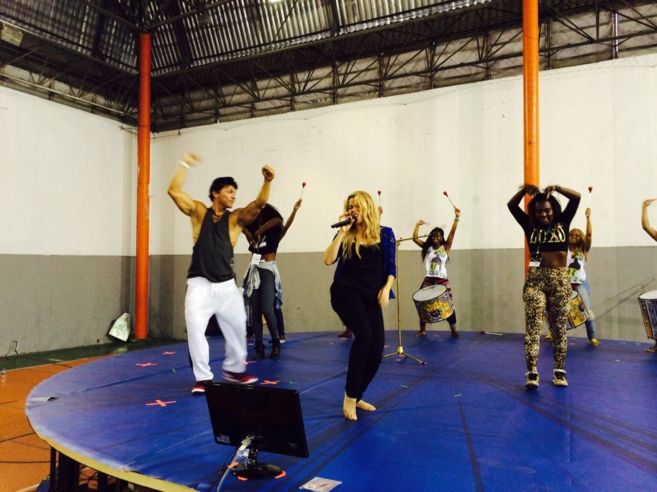 Shakira ensaya en Maracan su actuacin de la Final del Mundial.