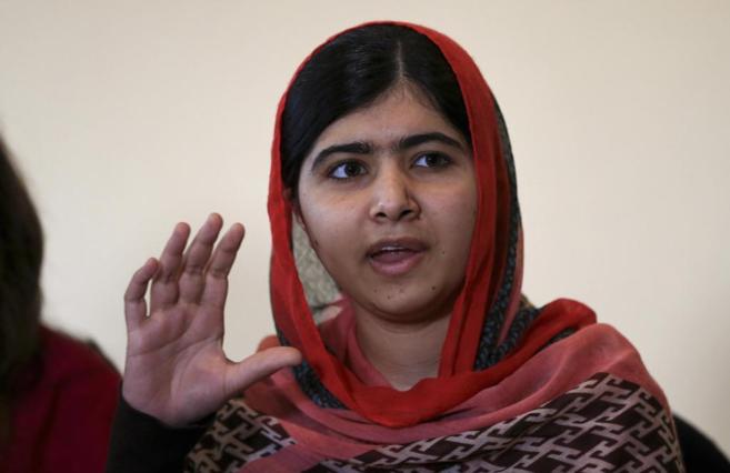 Malala durante la reunin que ha mantenido con los lderes de la...