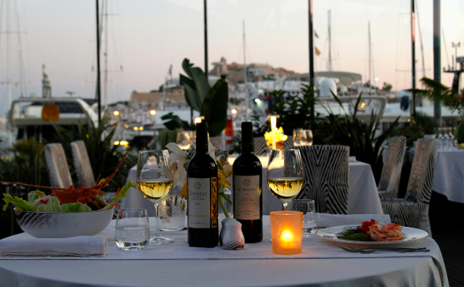 Mise en place en Cavalli Ibiza Restaurant & Lounge