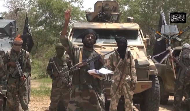 Milicianos del grupo islamista Boko Haram  en una grabacin del...