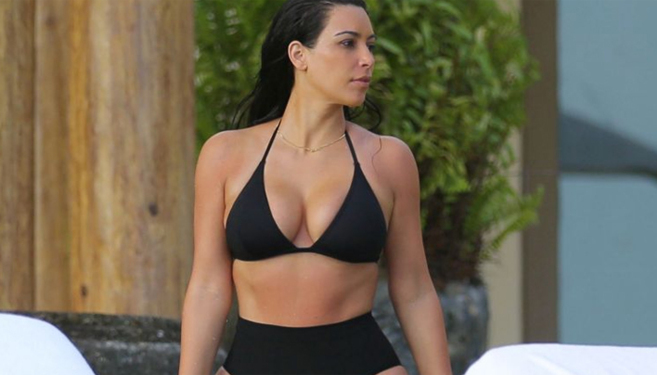 Kim Kardashian, durante sus vacaciones en México.